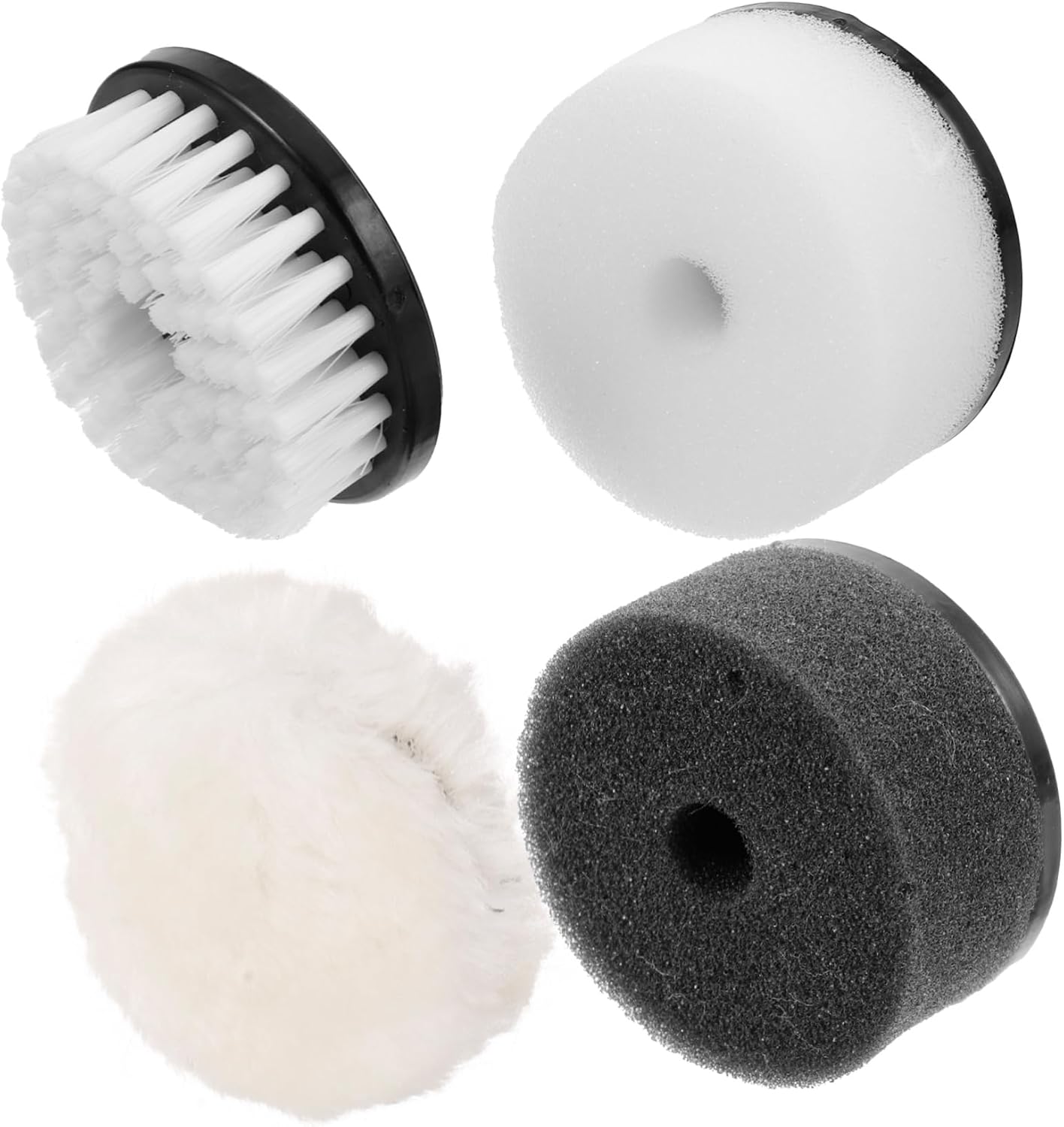 NOLITOY 8pcs Leather Shoe Cleaner Brush Cleaning Brush Electric Shoe Polish Buffing Kit