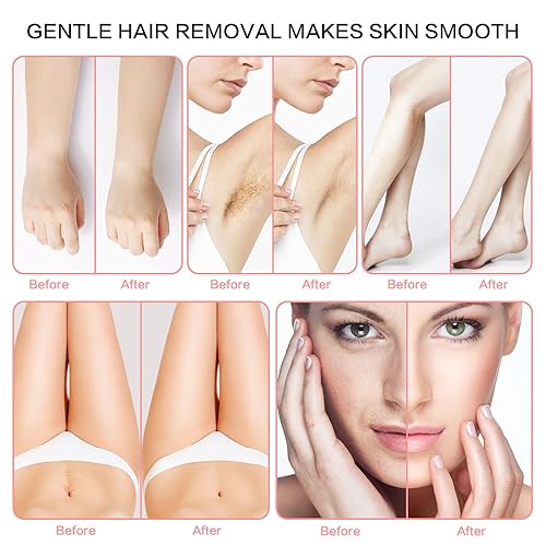 Miniatura 6 de Máquina calentadora de cera portátil doble de 1.2L para depilación sin dolor, calentador de cera profesional para mujeres y hombres con juego de