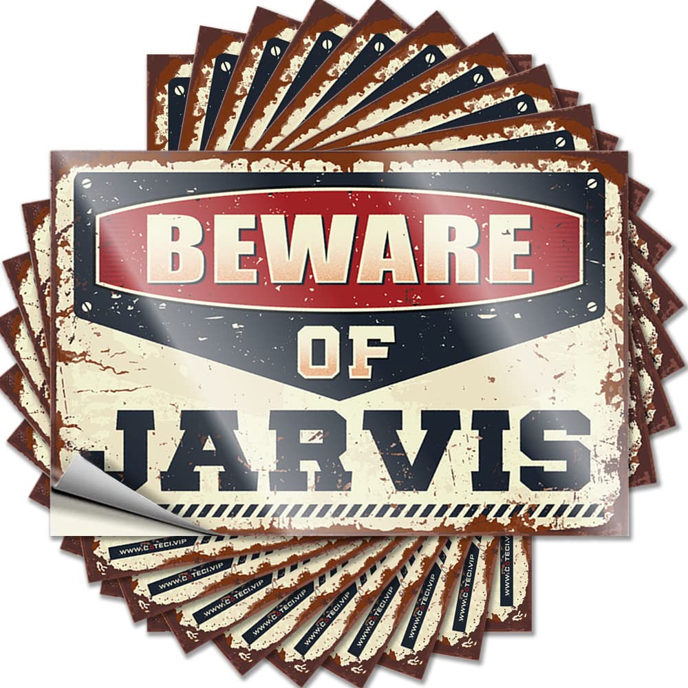 Bumper Shower Decor Peel and Stick - Beware of Jarvis Water Funny Waterproof Vinyl for Gamers(6X9CM)