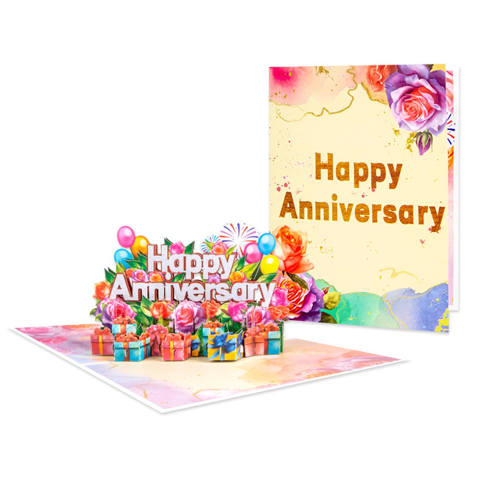 Tsophreniq Happy Anniversary Popup Card, 3D Cards, a Romantics Couple Parent Girlfriend Boyfriend Wife Happy Popup Card