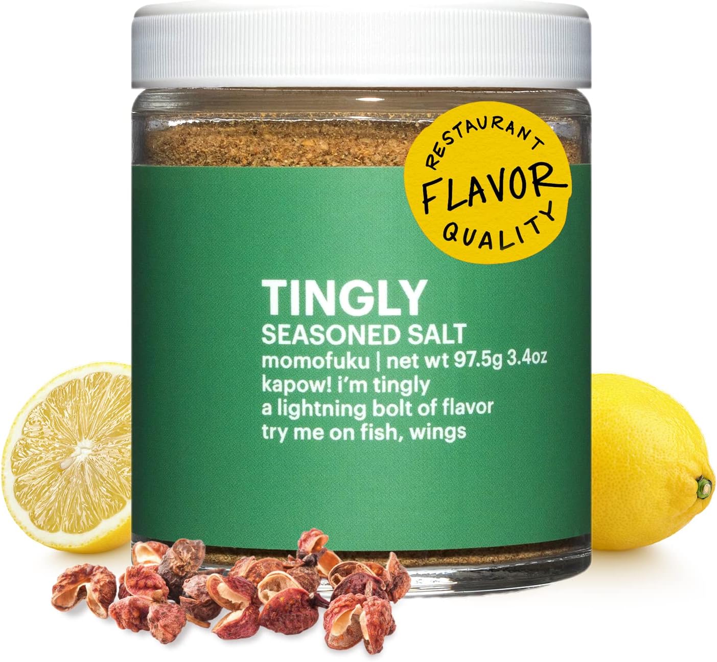 Tingly Seasoned Salt by David Chang, (3.4 Ounces), Umami Seasoning for Fish & Chicken Wings, Chef Made for Cooking, Extra Umami Boost