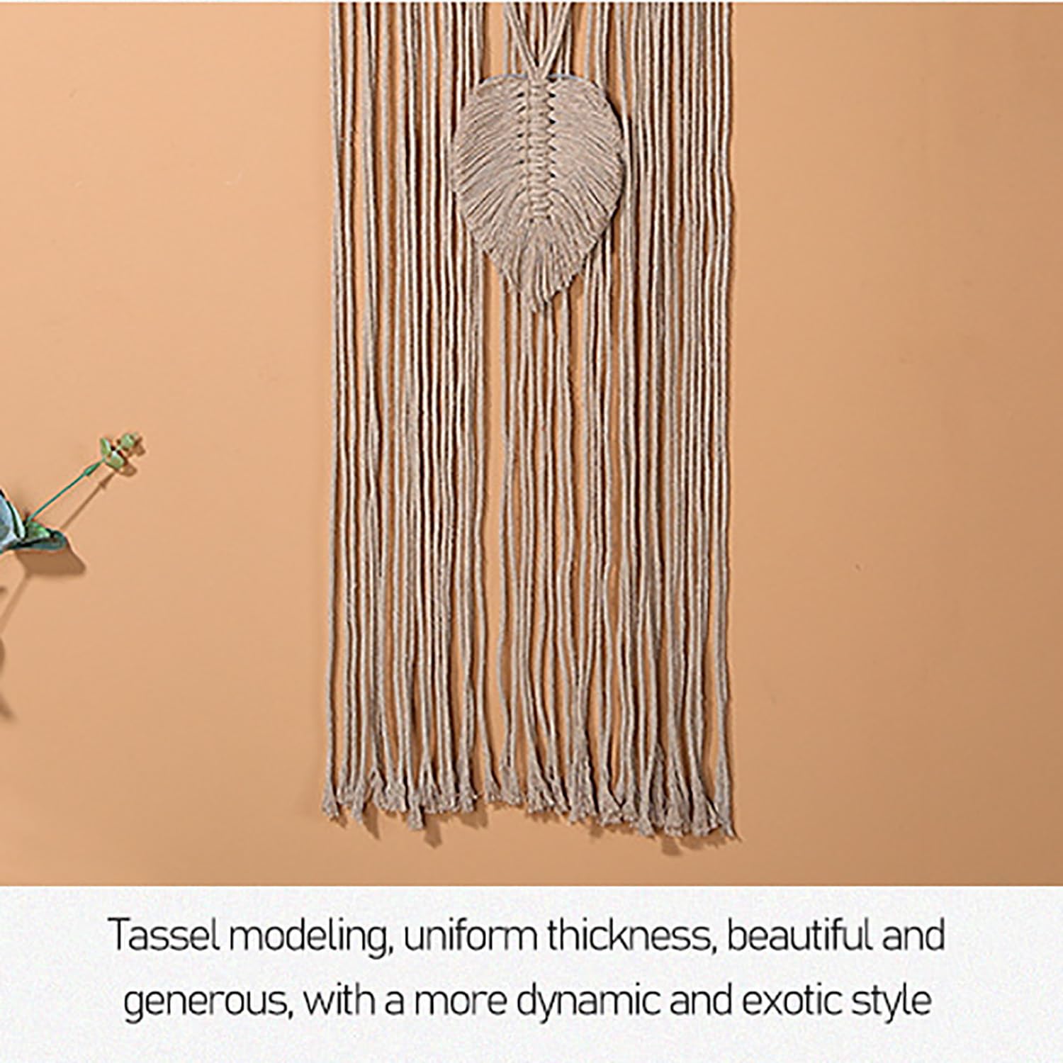 Atrapasueños Macramé Boho Decoración para Colgar En La Pared Grandes Borlas Plumas Tejidas Decoración Atrapasueños para Habitación Niña Dormitorio, Regalo Elegante, 30cm Ancho X 95cm Largo