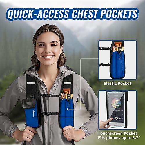 Miniatura 2 de Mochila de senderismo pequeña de 10L para mujeres y hombres, mochila plegable de viaje, mochila plegable para acampar y senderismo con estilo