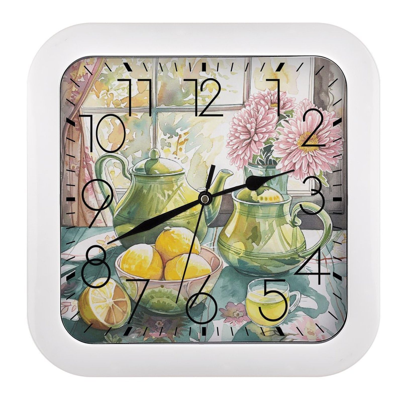 Horloge murale théières rétro pour sublimer le décor de votre cuisine