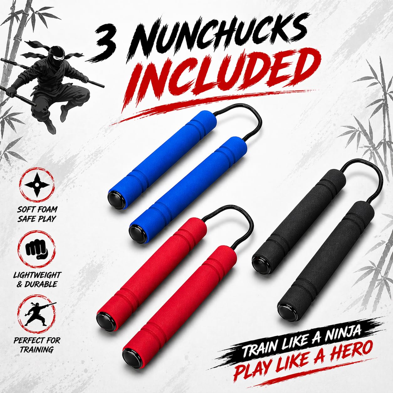 Amazon.com: ArtCreativity Foam Toy Nunchucks for Kids in Assorted