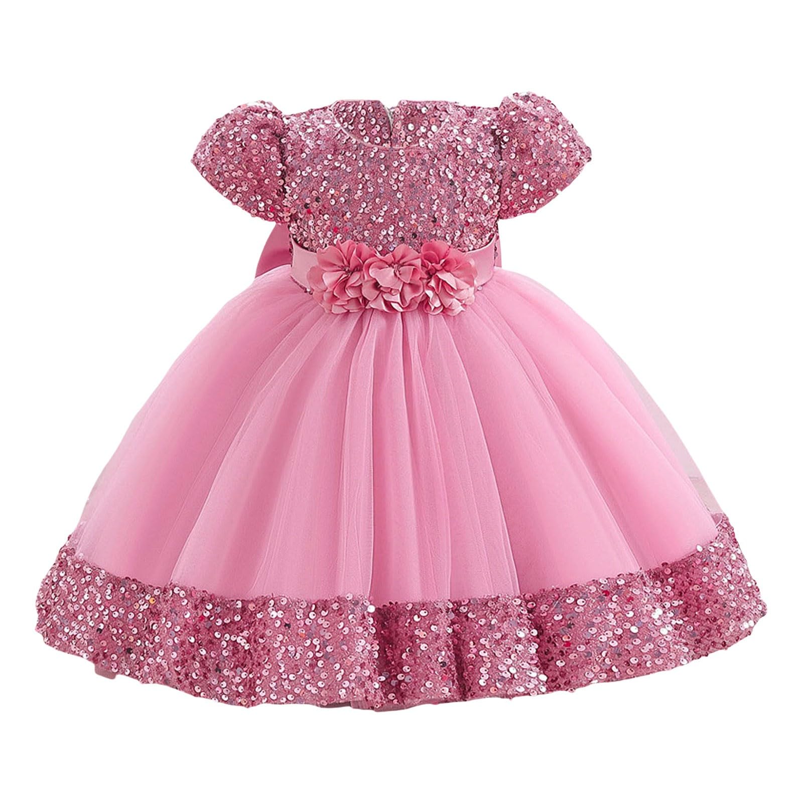 Abito in Rete Elegante per Bambine, Vestito da Principessa con Gonna tutù, Perfetto per Matrimoni e Occasioni Formali