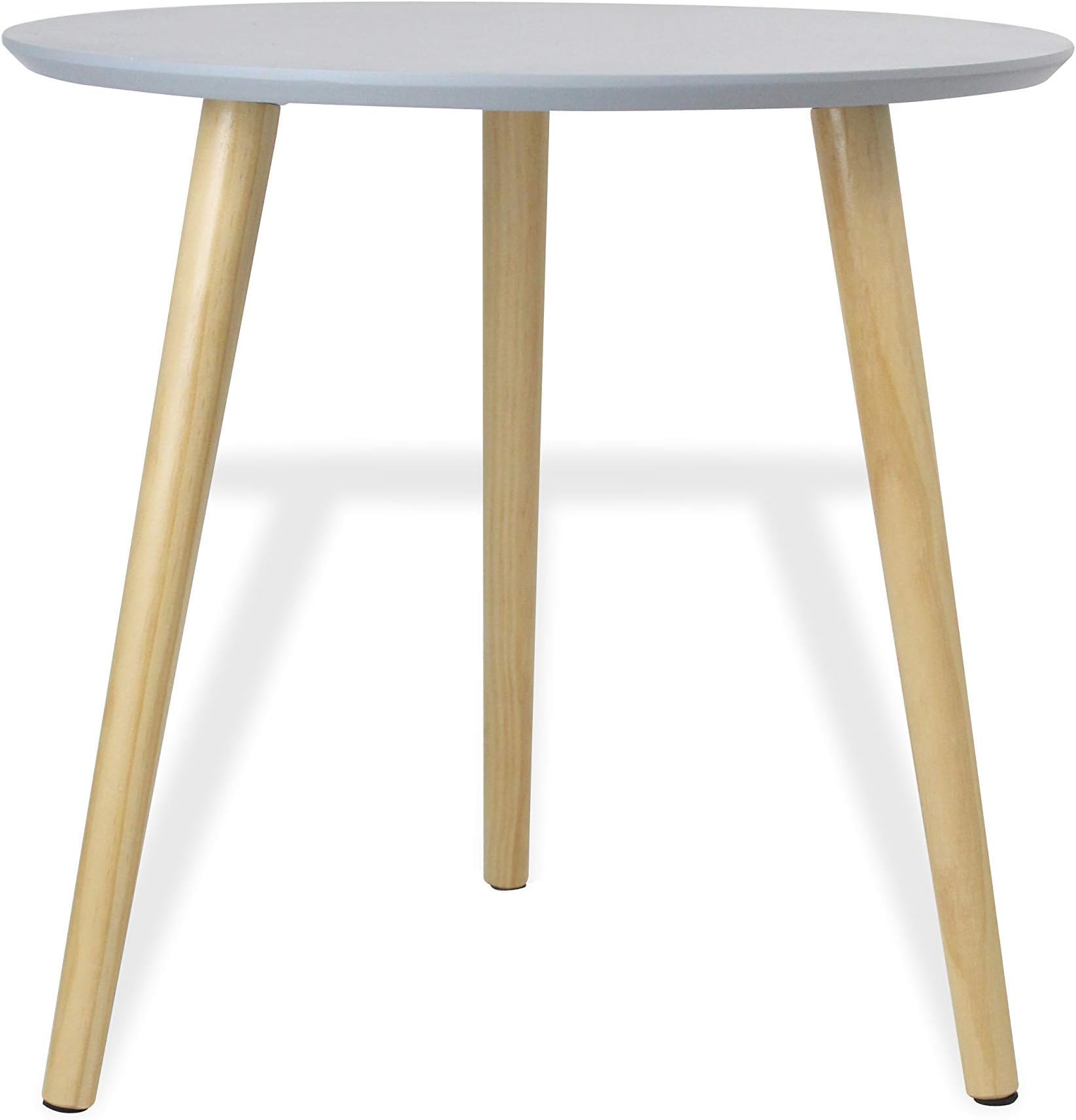 Aspect Tino Round Wooden Side/End/Lamp Table (48 dia x 45cm H, Grey), Engineered Wood