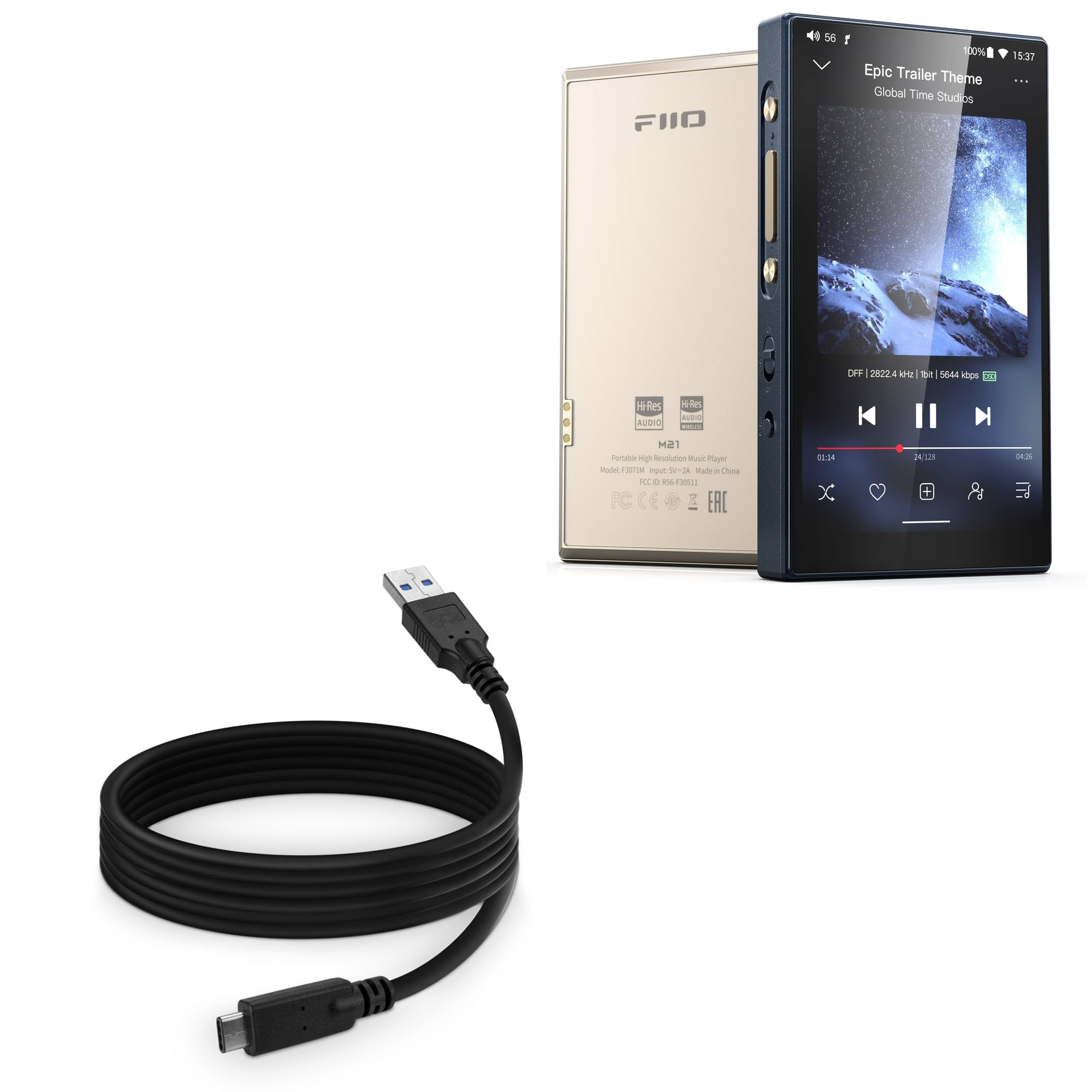 FiiO M21 Titanium Gold 保証書/ケーブル/micro SD Amazon.co.jp: FIIO M21 Titanium Gold FIO-M21-G【日本正規販売店より