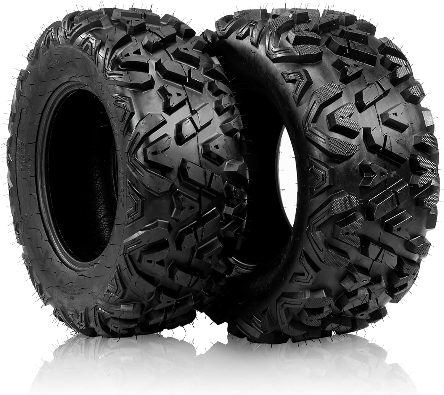ATV UTV Tires 25x8-12 & 25x10-12 Front Rear Sport All Terrain Mud Go Kart Tires 25x8x12 25x10x12 Tubeless 6PR (1 Front + 1 Rear)
