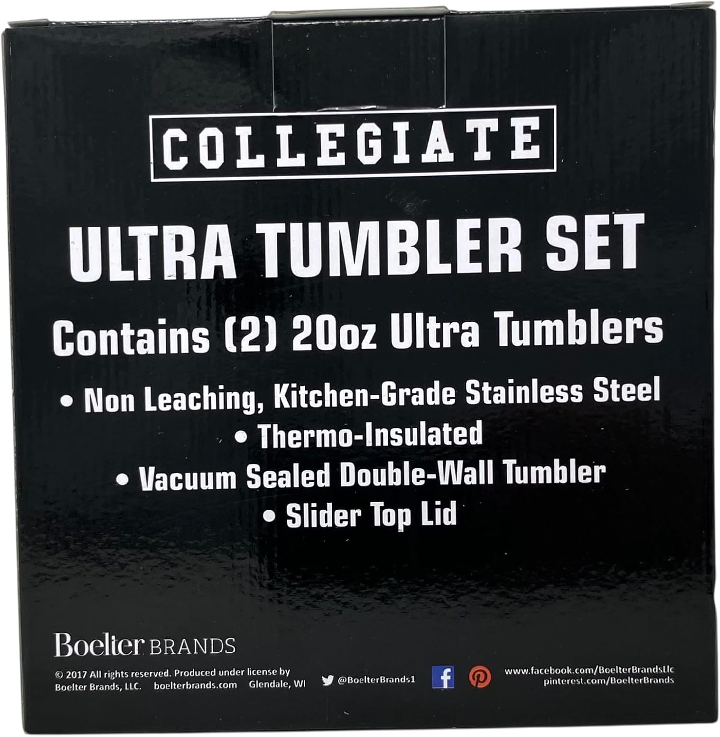 Boelter Brands NCAA Ohio State Set of 2 Travel Tumblers Home and Away, 20oz Ultra Twist Style, Alternate Colors, 20 Ounce