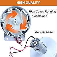 Vista 4 de DC12V - Sirena de alarma metálica con motor eléctrico fuerte, bocina de alarma de tornillo de aire de 120 dB para el hogar, áreas residenciales, Gris