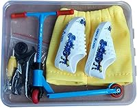 Vista 5 de Scooter de dedo, juego de scooter de dedo de aleación con scooters, zapatos de dedos, accesorios para tablero de dedos para movimiento de la punta