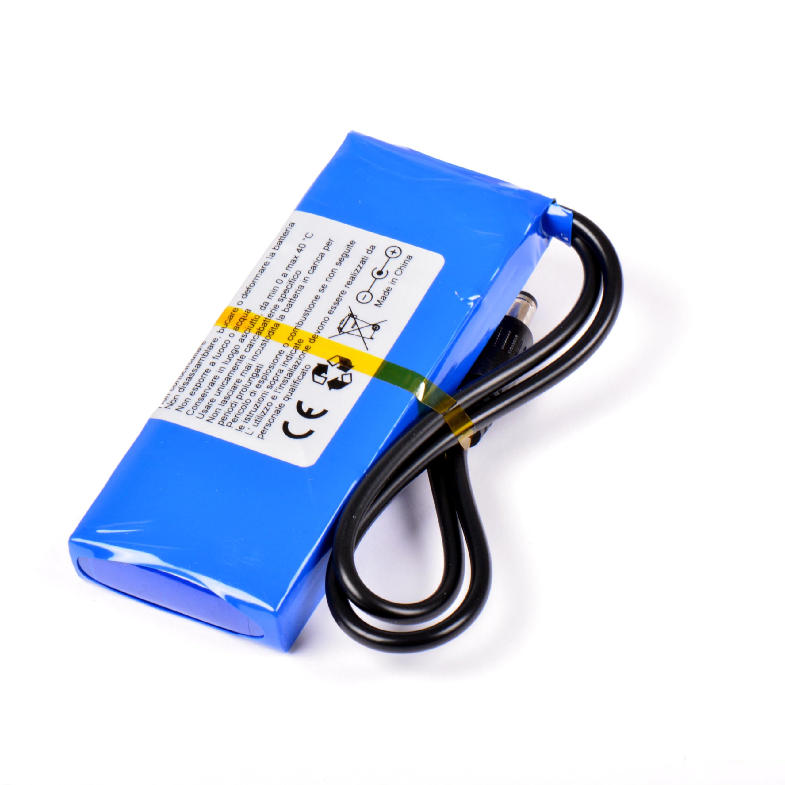 AFTERTECH PACCO BATTERIA PILA 12V 2000mAh 2Ah RICARICABILE AL LITIO 101x42x13mm 3s1p 12,6v G1E2