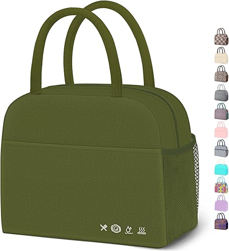 Miniatura 8 de DALINDA - Lonchera térmica, reutilizable, con aislamiento, para mujeres y hombres, tipo bolsa, de gran capacidad, para viaje, trabajo o pícnic