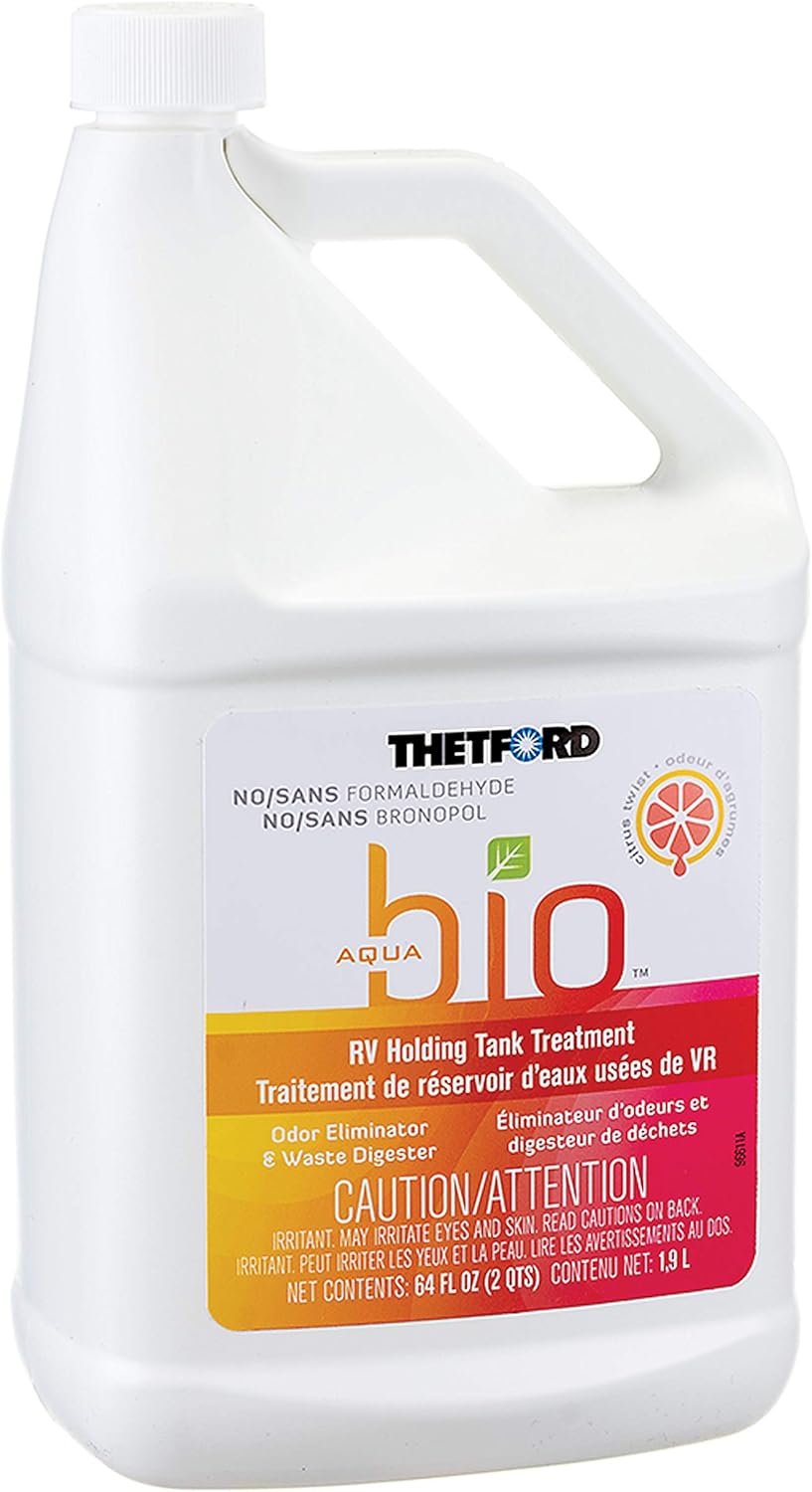 Thetford AquaBio 96610 RV Holding Tank Treatment Citrus Twist Scent, Formaldehyde Free 64 Oz Liquid : Automotive