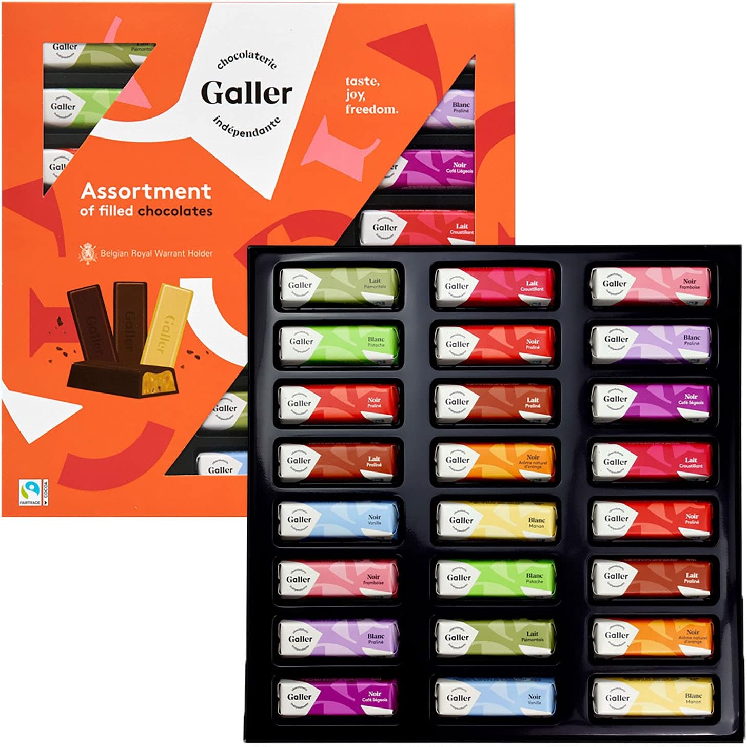 Galler (Galley) Chocolte Belgium Royal Warrant Mini Bar Gift Box 11 types 24 bottles (1 box)