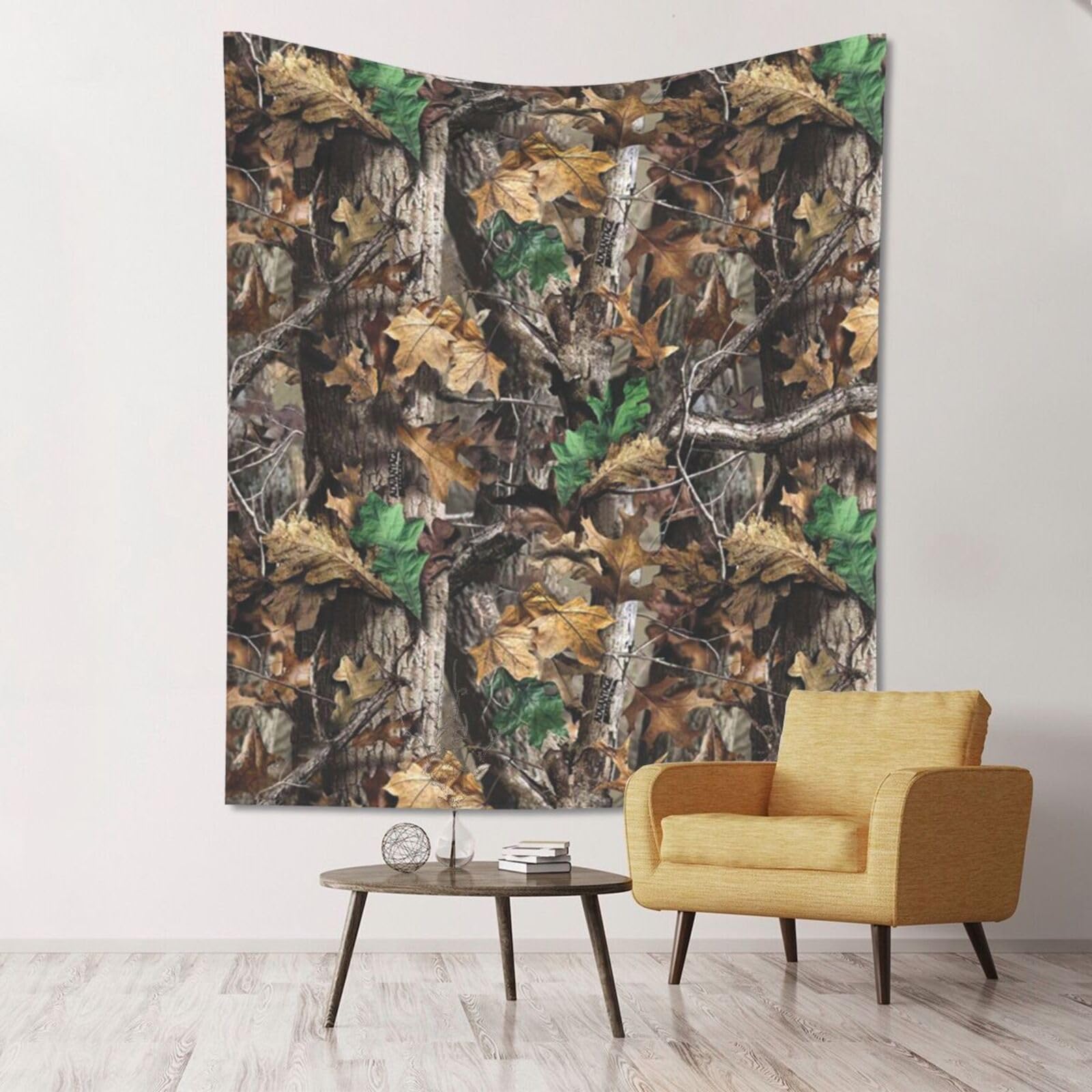 WKSGDSG Large Wall Hanging, Machine Washable Tapestry For Dorm Room, Cold Tree Camouflage, Lightweight Polyester Wall Art For Bedroom Living Room, 152x130cm