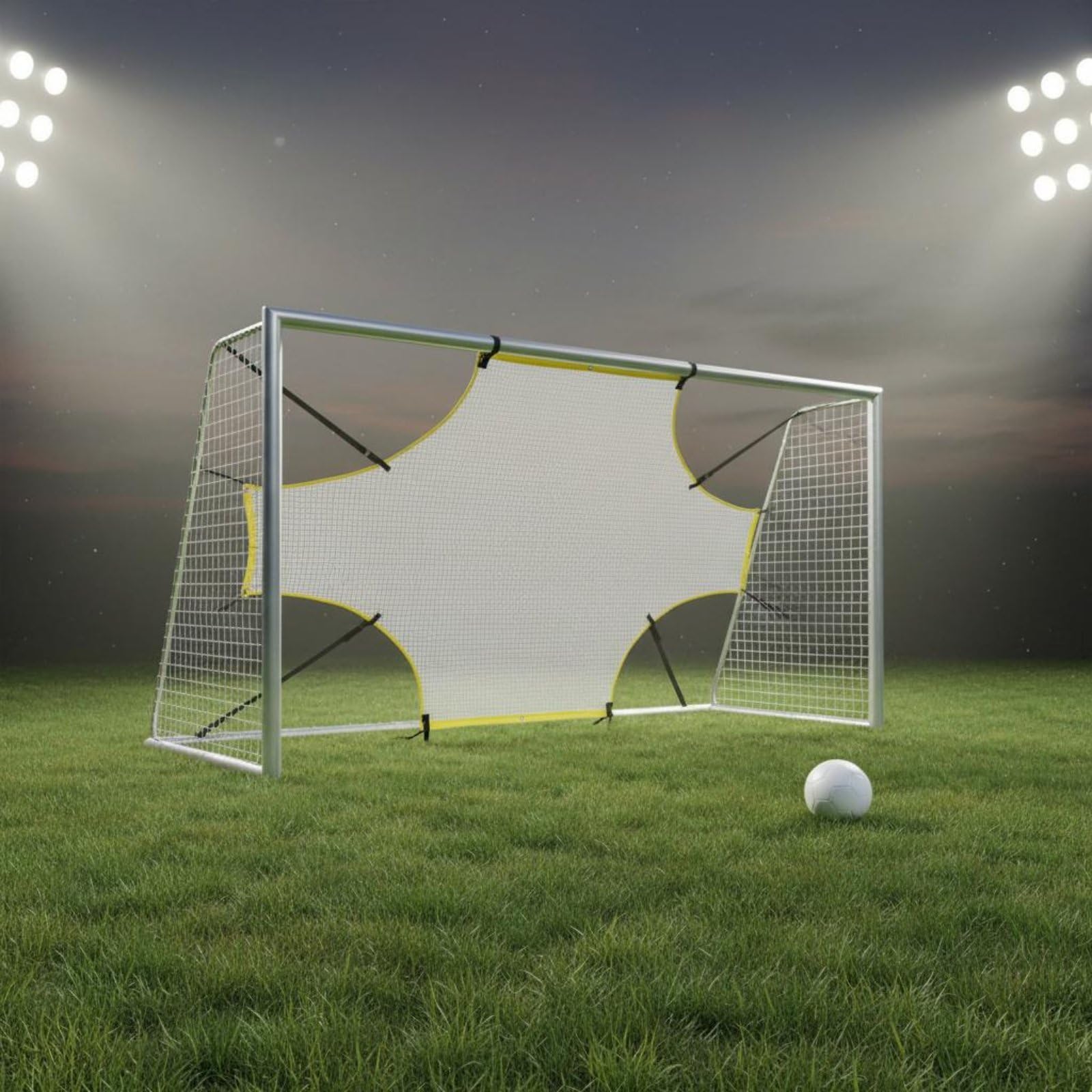 Soccer Training Net Rete Bersaglio Porta Calcio Rete Allenamento Precisione Rete con Esercitare Zone Materiale Oxford E Maglia Pe Durevole Montaggio