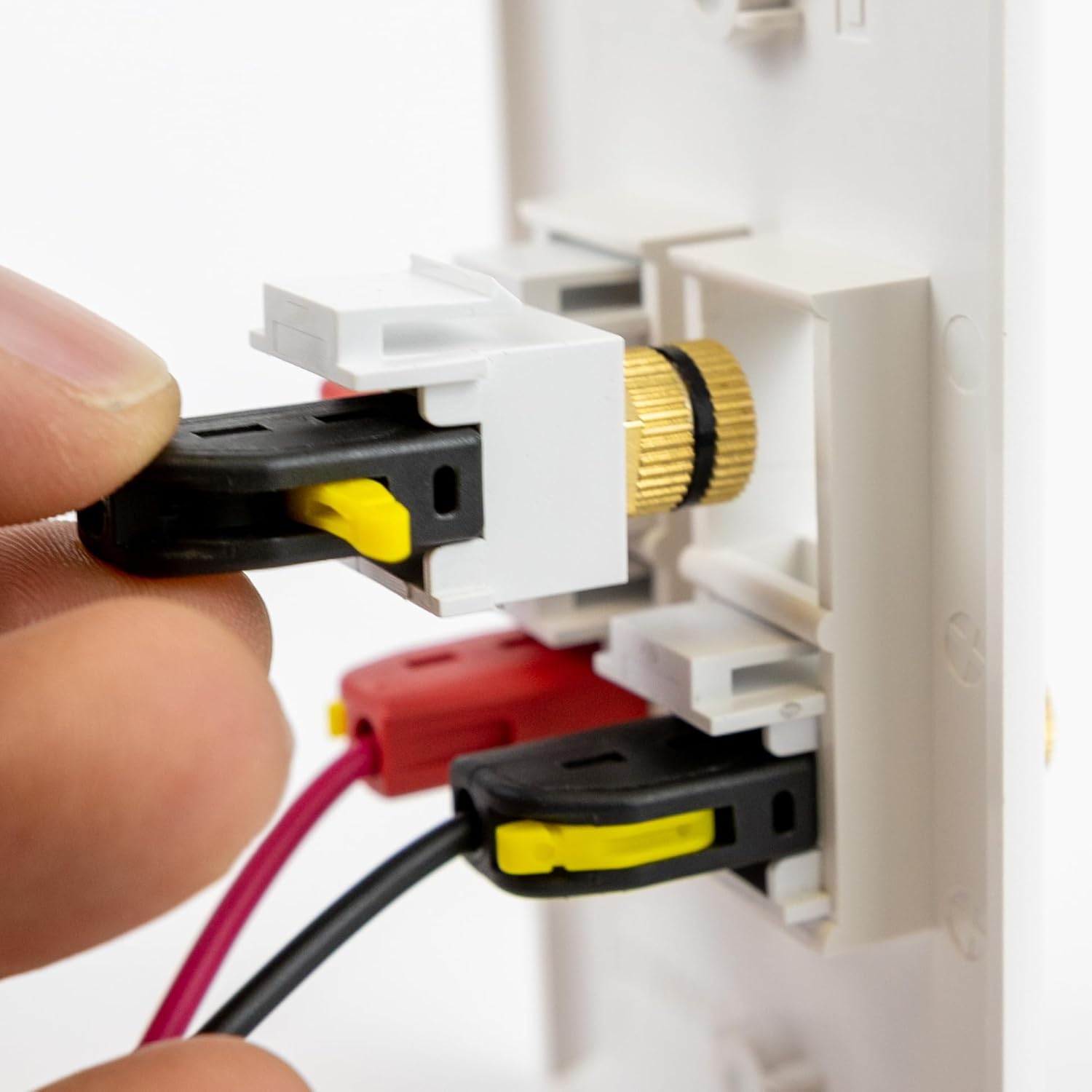 Keystone Insert Binding Posts (8, White)