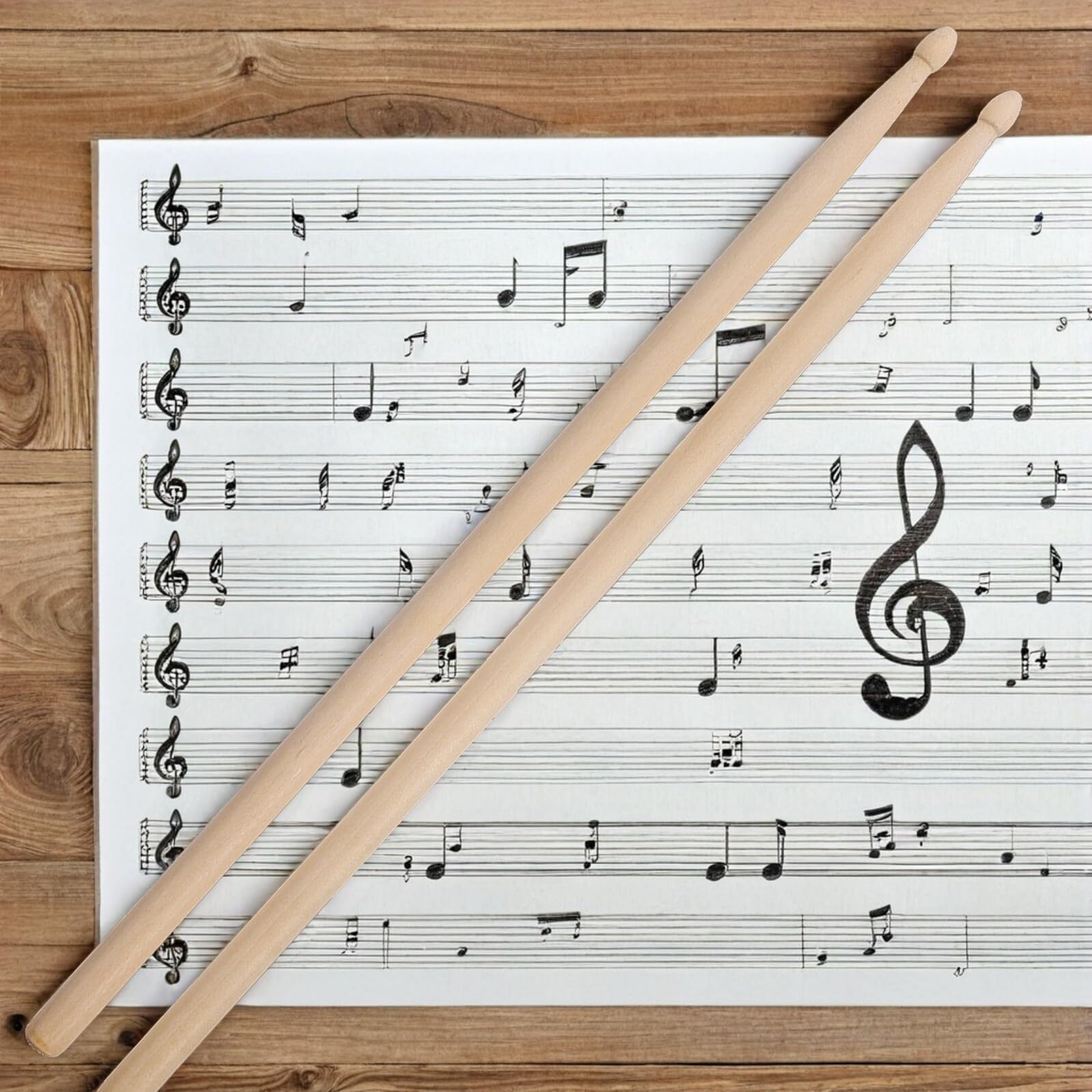 Abaodam 12paare Holz-drumsticks mit Holzspitze für Schlagzeug Geeignet für Musikunterricht und Übung Komfortabler Griff für Anfänger und Profis