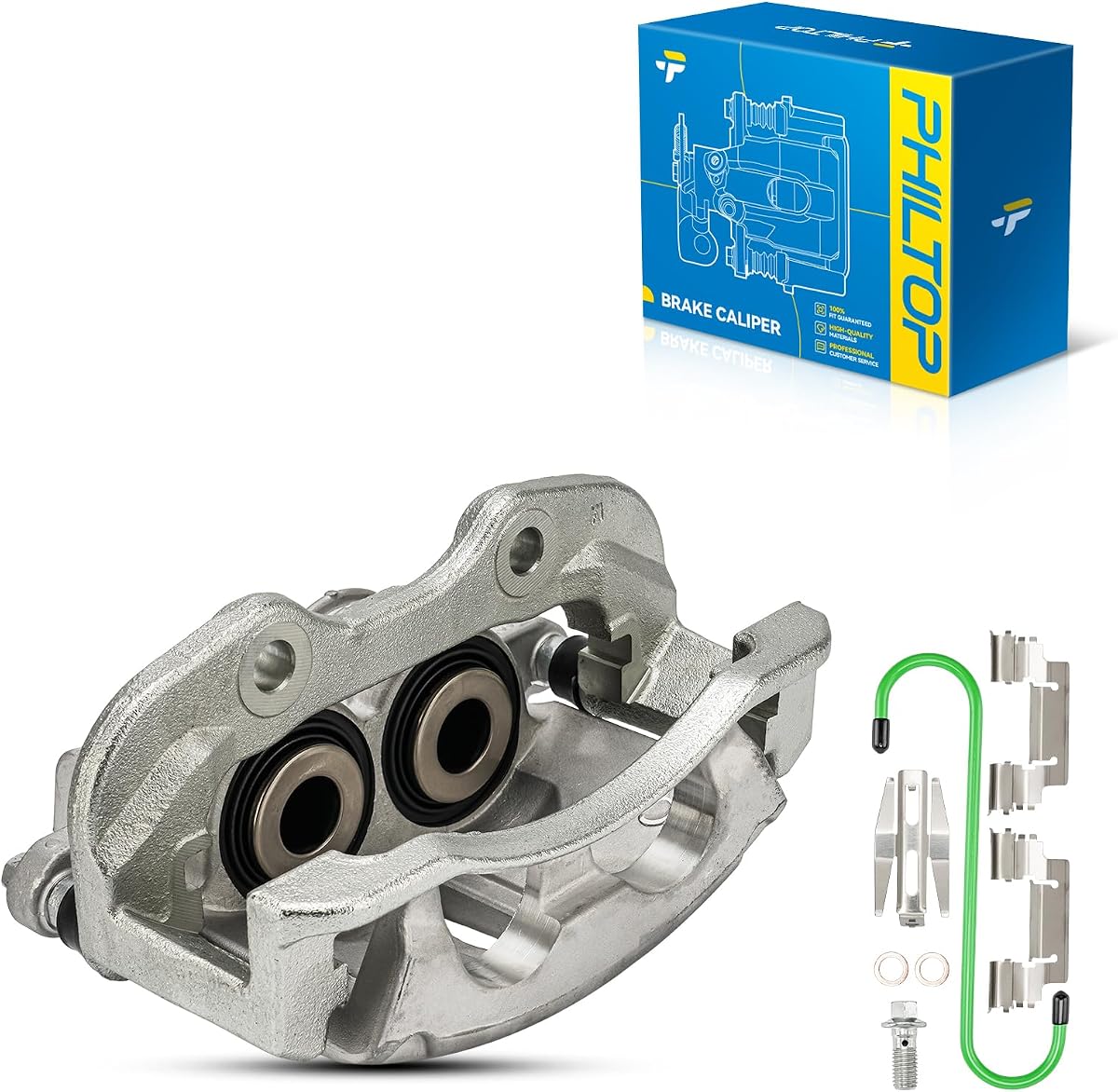 PHILTOP Brake Caliper for 2001-2006 Chevrolet Silverado 1500 | Rear Right Caliper for 2000-2006 Chevrolet Tahoe, 2001-2006 GMC Sierra 1500, 2000-2006 Chevrolet Suburban 1500