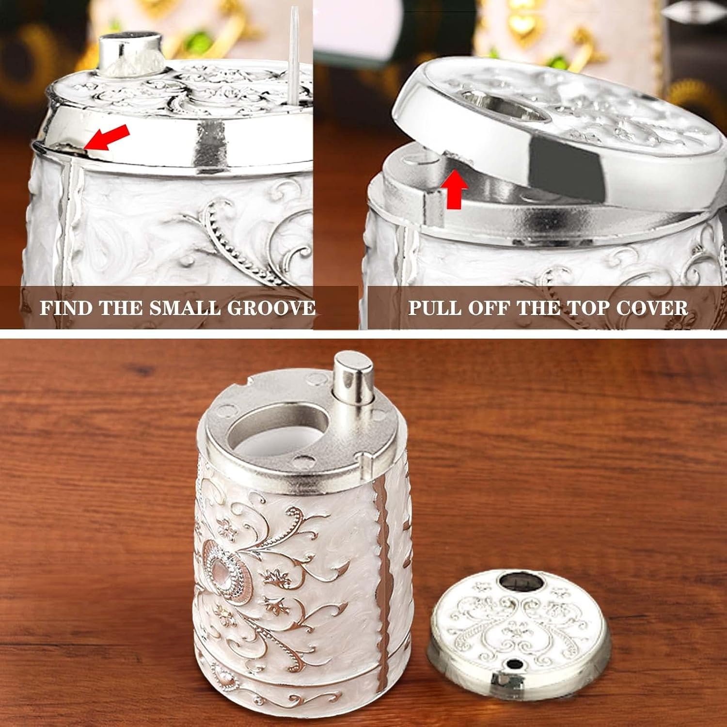 Automatic Toothpick Holder Box,Hand Press Retractable Toothpick Dispenser image 5