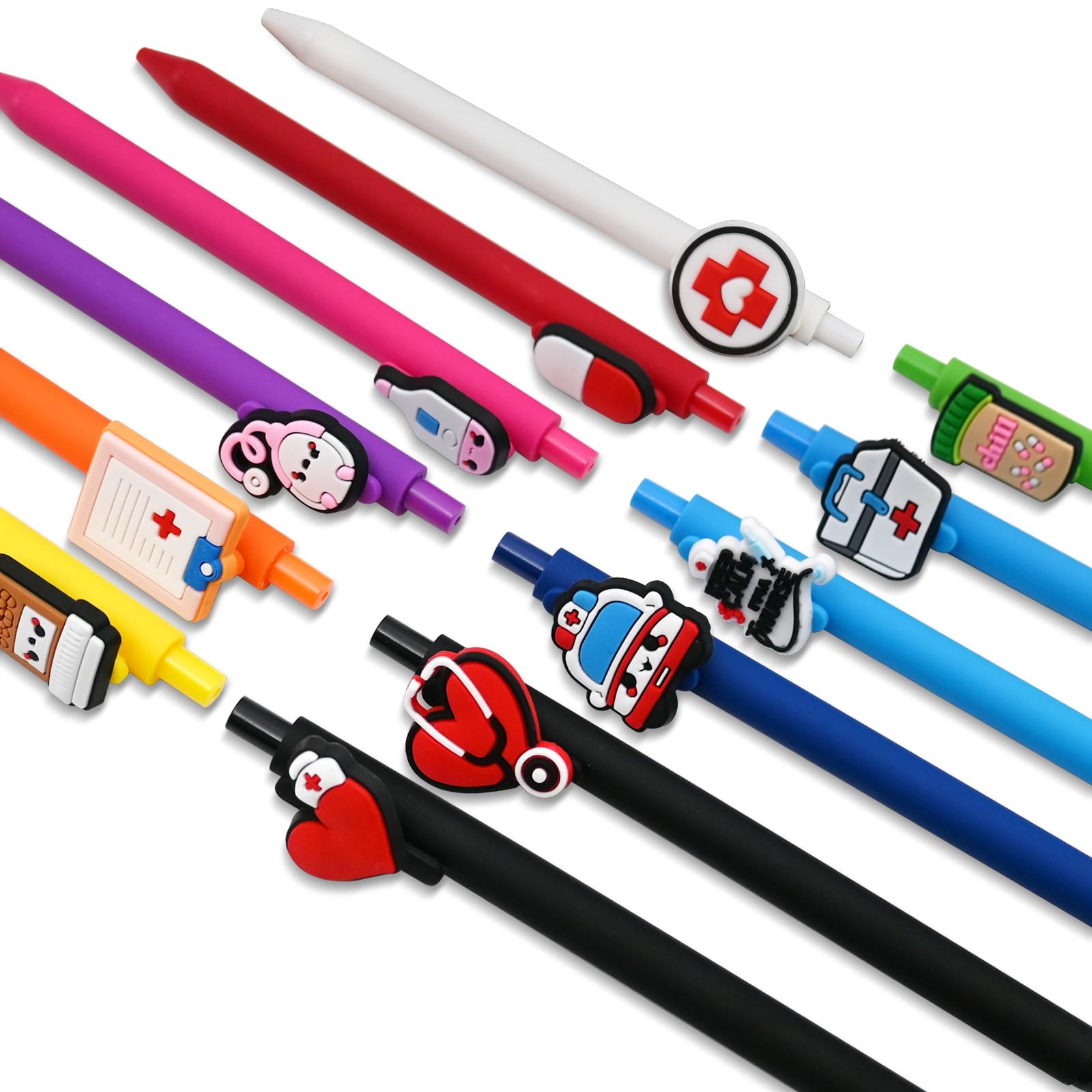 12 PCS Nurse Pens Nurses Week Gifts, Funny Nursing Pens Accessories for Work, Cna Rn Medical Assistant Nursing Student Week Appreciation Gifts, Must Have Nursing Essentials for Nurses (12)