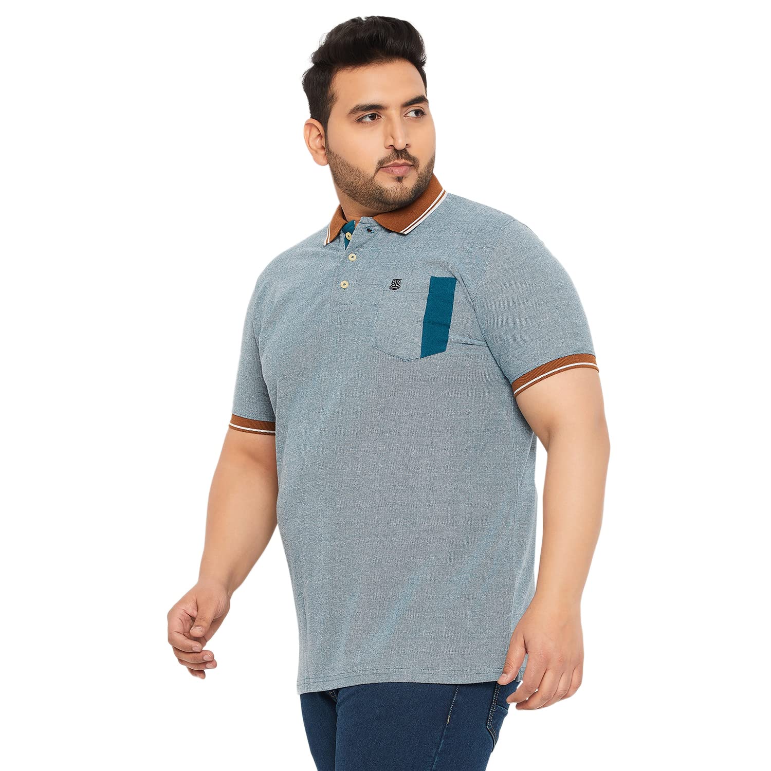 Bigbanana Męska koszulka polo o regularnym kroju plus size