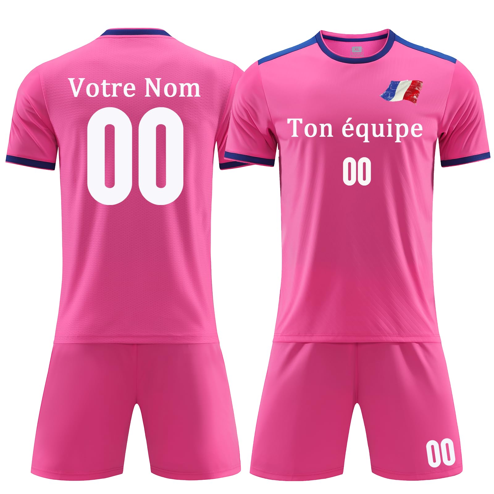 OPUTWDF Personnalisé Nom Numéro Logo de l'équipe Maillot Football Maillot Football Personnalisé Maillot Football Enfant Homme Femme maillot de foot personnalisé