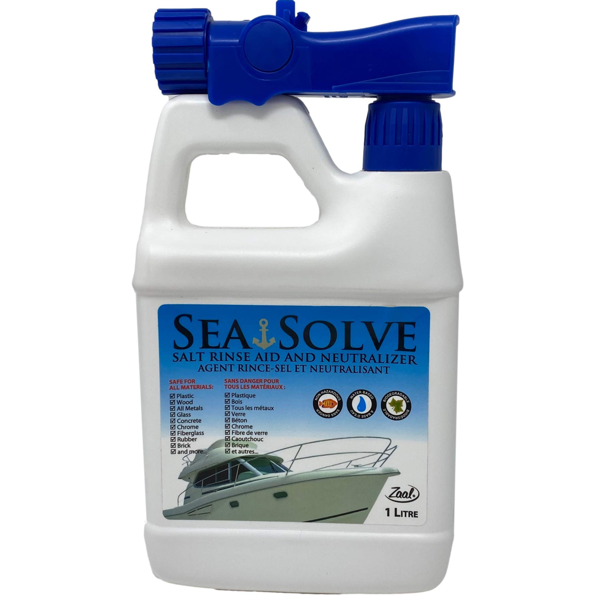 Zaal Sea Solve-Salt Remover Rinse and Neutralizer-Spray with Hose Adapter
