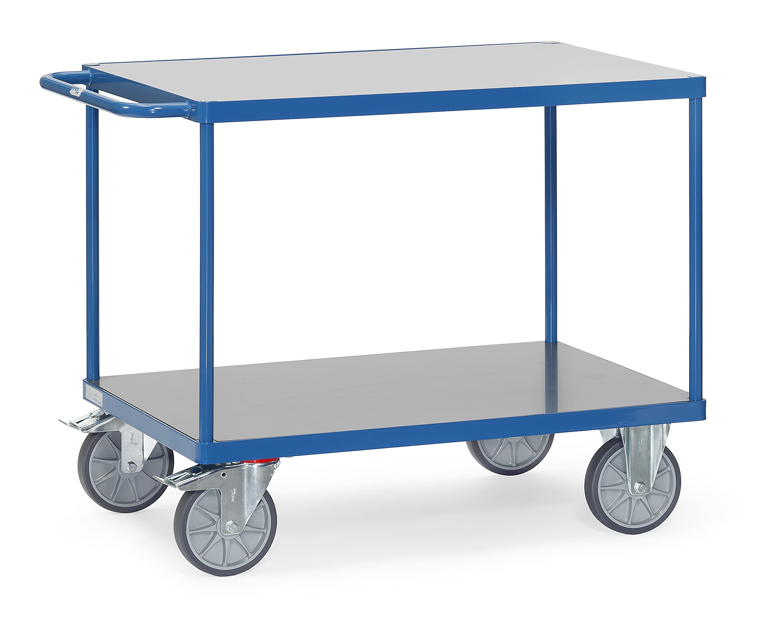 Carrello da tavolo 850 x 500 mm con 2 ripiani duri