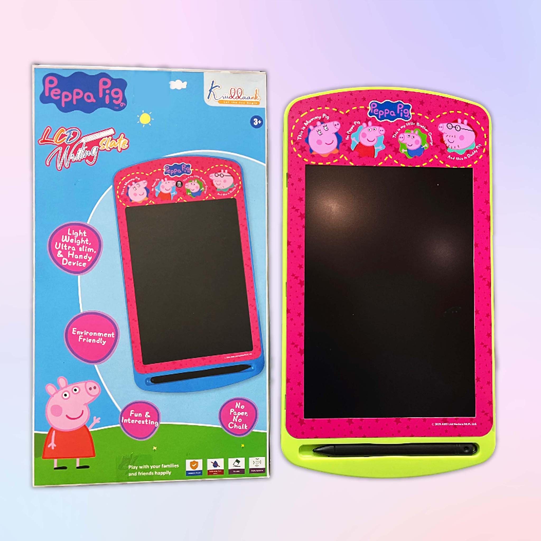 Kriiddaank – LCD Writing Magic Tablet Peppa(Hasbro) 8.5 Inch, Electronic Drawing Pad for Kids, & Drawing Tablet, Preschool Early Education Toy, Toddler Travel Game for Boys & Girls Ages 3-8 (Pink)-picture-23