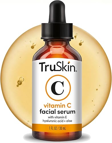 TruSkin Vitamin C Serum for Face - Anti Aging Face Serum with Hyaluronic Acid & Vitamin E - Brightening Formula for Improving Appearance of Dark Spots, Fine Lines & Wrinkles - All Skin Types, 1 fl oz