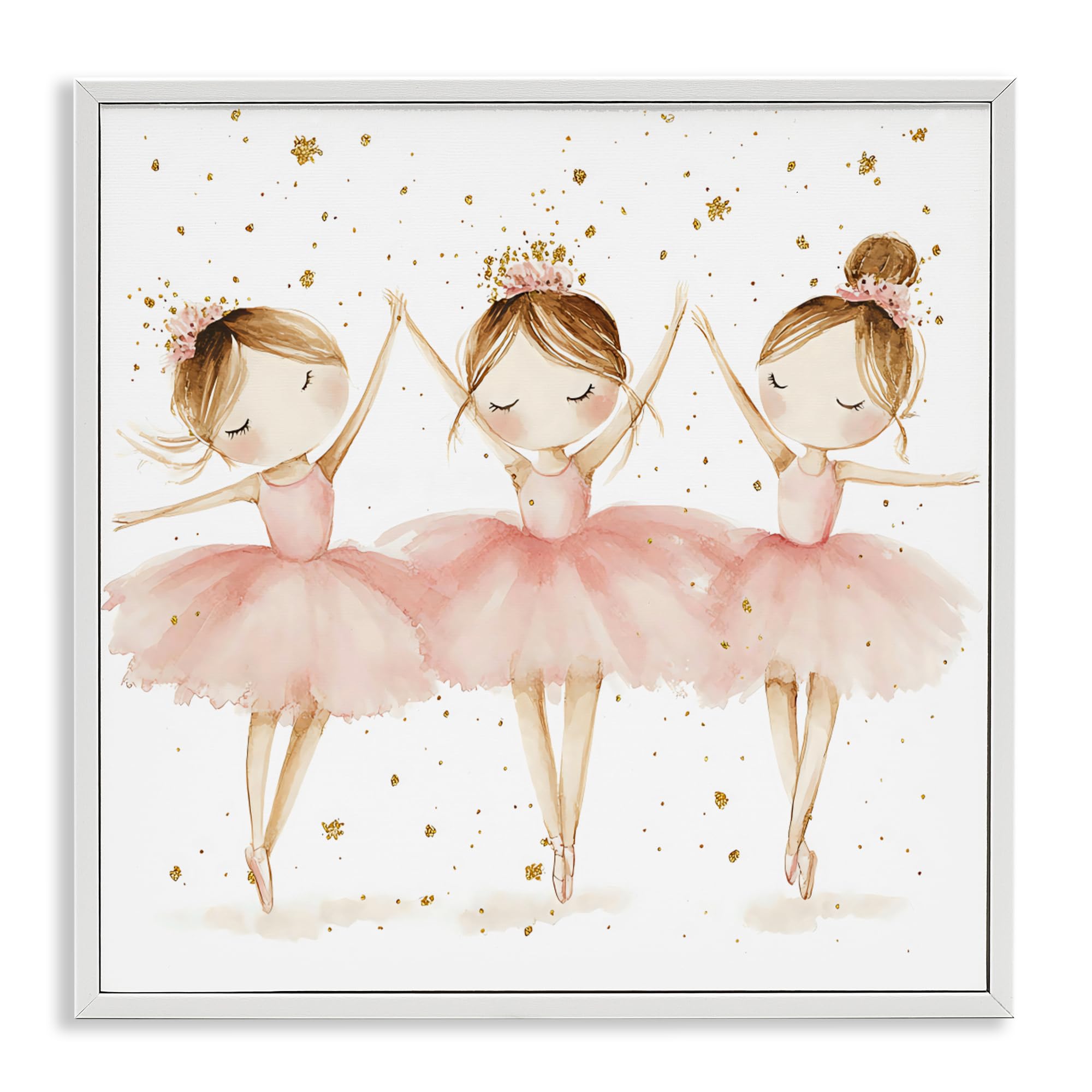 Stupell Industries Trio Ballerinas Whimsical Ballet 'Trio Of Ballerinas'| Framed Giclee Art