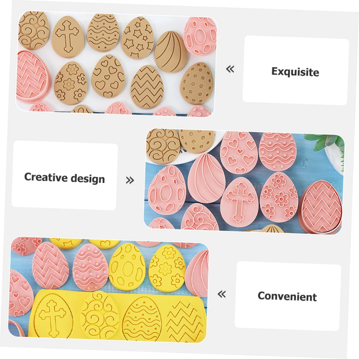 OUNONA 50 Pcs Moldes Para Galletas De Pascua Moldes De Fondant De Pascua Molde De Galletas De Plastico Herramienta Para Hornear Pascua Animal Caja De Pastel Páginas