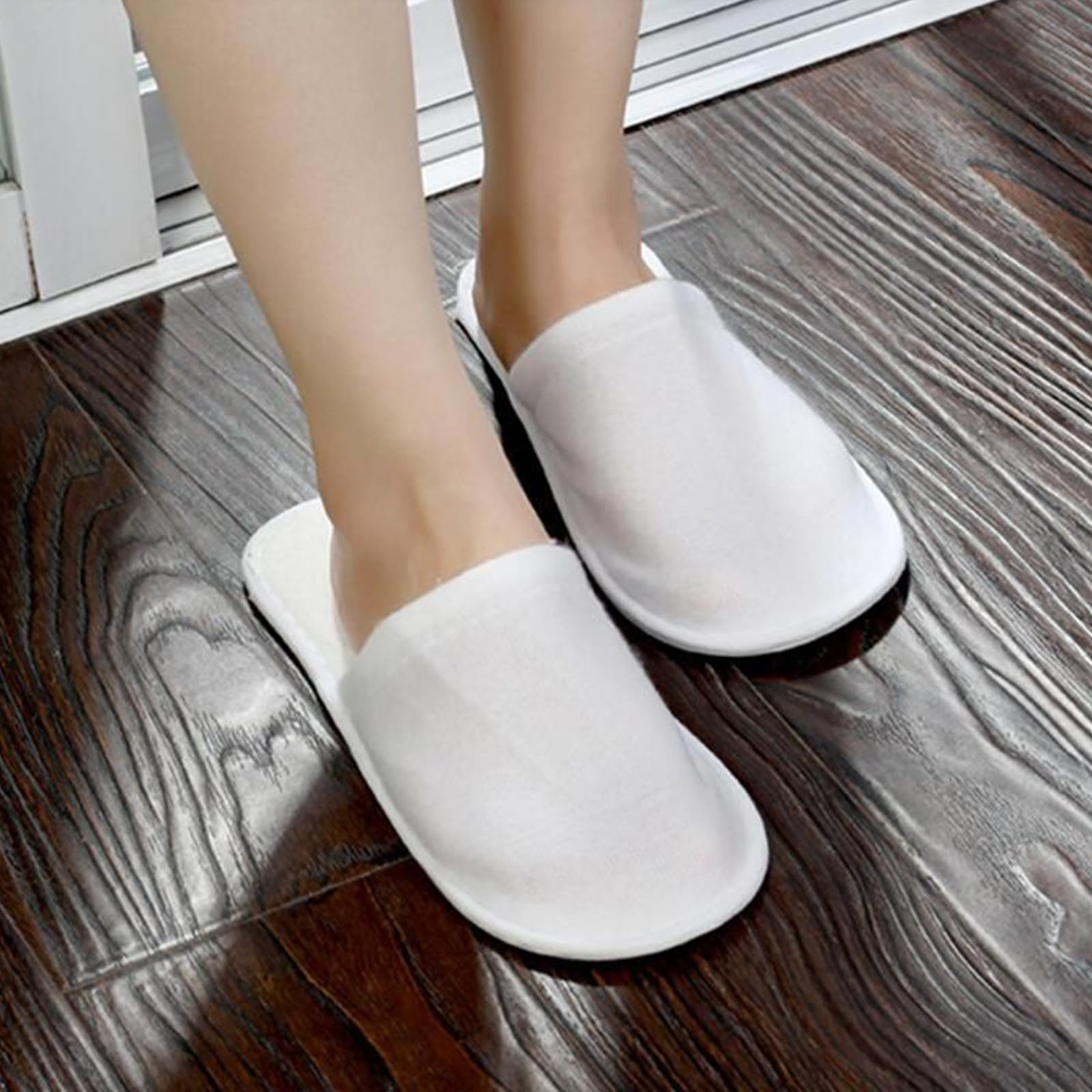 Bavooty Ciabatte Ospiti,Ciabatte da Viaggio,Pantofole Chiuse,Pantofole Ospiti,Monouso,Antiscivolo,Spugna Premium,Misura Universale,6 Paia