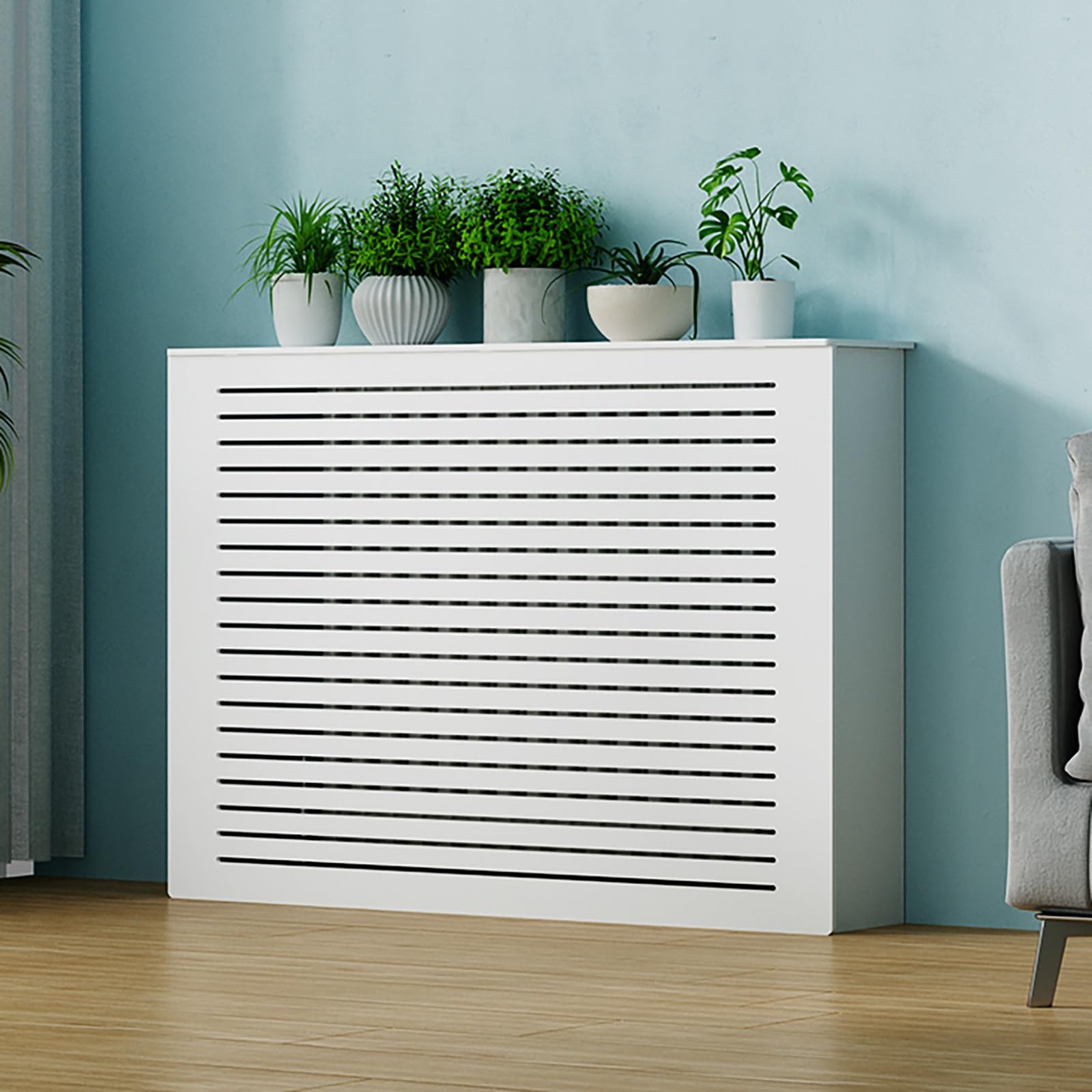 Cache-radiateur ignifuge et imperméable pour une maison sécurisée