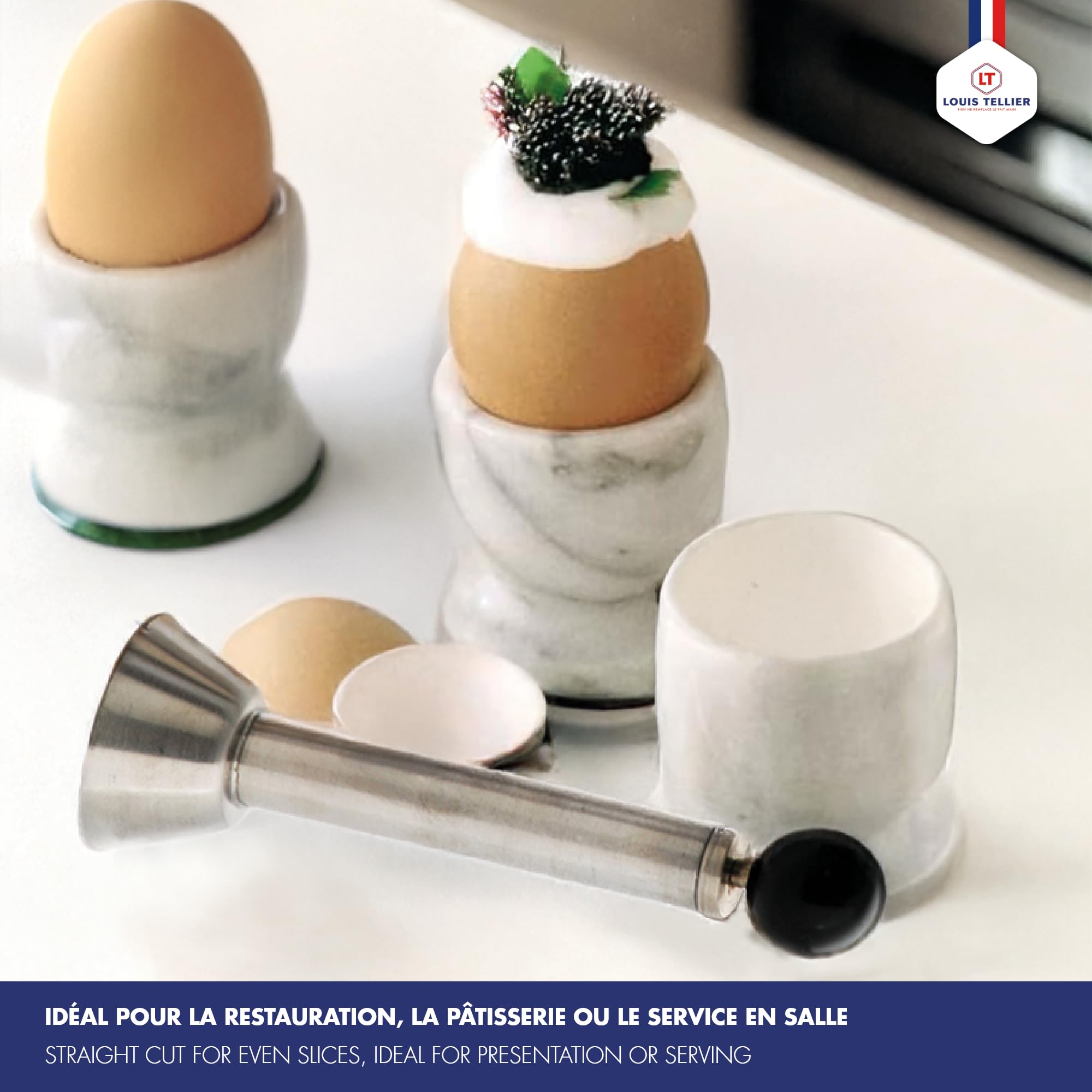 Louis Tellier - Toqueur à Œufs Inox – Découpe Précise de Coquille Ø3 cm – Ustensile Cuisine Professionnel