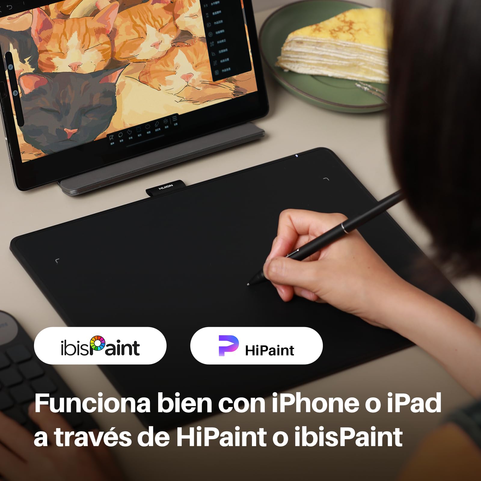 Huion Tableta Gráfica Inspiroy Frego M con Bluetooth, Pentech 3.0+, Tableta de Dibujo de 10x6,25 Pulgadas para Dibujar, Diseñar, Trabajar con Mac, PC y Dispositivos Móviles
