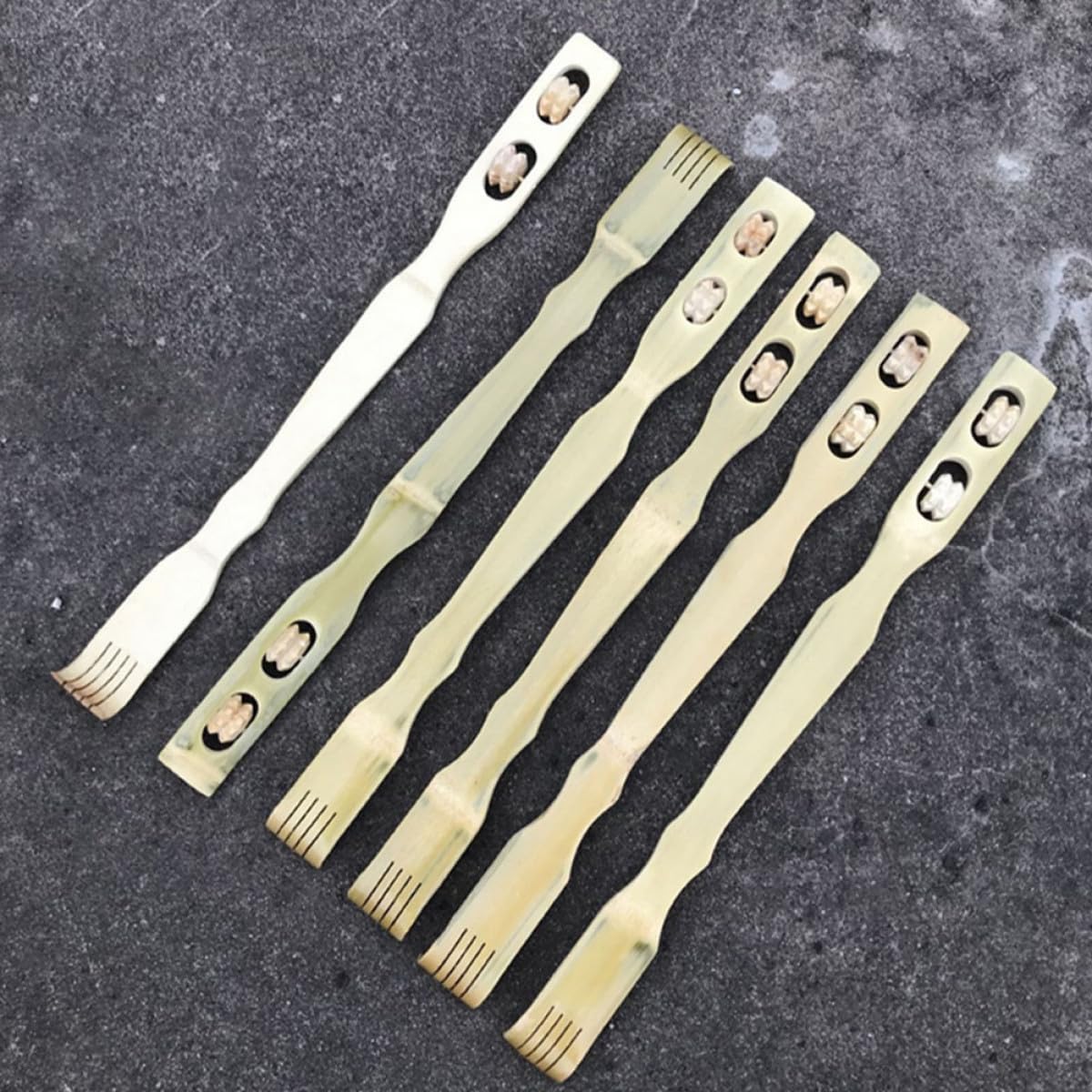 Yardenfun Juego de 6 Garra Rascadora de Bambú Portátil para Aliviar Picazón, Diseño Excelente Adecuado para Masaje de Espalda en Casa