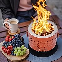 Vista 2 de STBoo Hoguera de Mesa - Hoguera de Mesa de Pellets de Bajo Humo con Bandeja de Cenizas Mini Chimenea Personal Portátil para Interiores