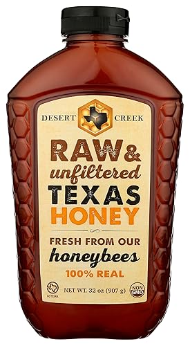 Desert Creek Miel cruda sin filtrar no pasteurizada miel de Texas 2libras 32oz