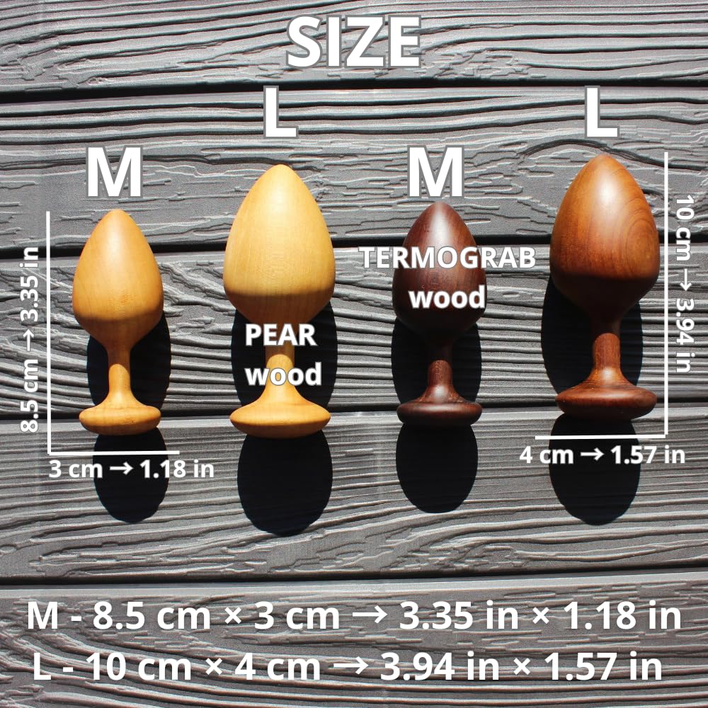 Amazon.com: Handmade Wooden Anal Plug  Pear & Thermo-Ash Wood, Smooth  Natural Finish, Hypoallergenic & Body-Safe, Eco-Friendly Self-Care Wellness  Product, Discreet Adult Prostate Massager Sex Toy (Pear) : Health &  Household