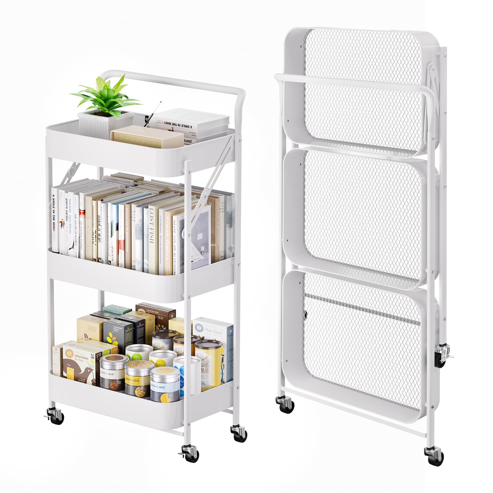 Amazon.co.jp: ANDWINT キッチンワゴン キッチンラック 幅46×奥行29.5