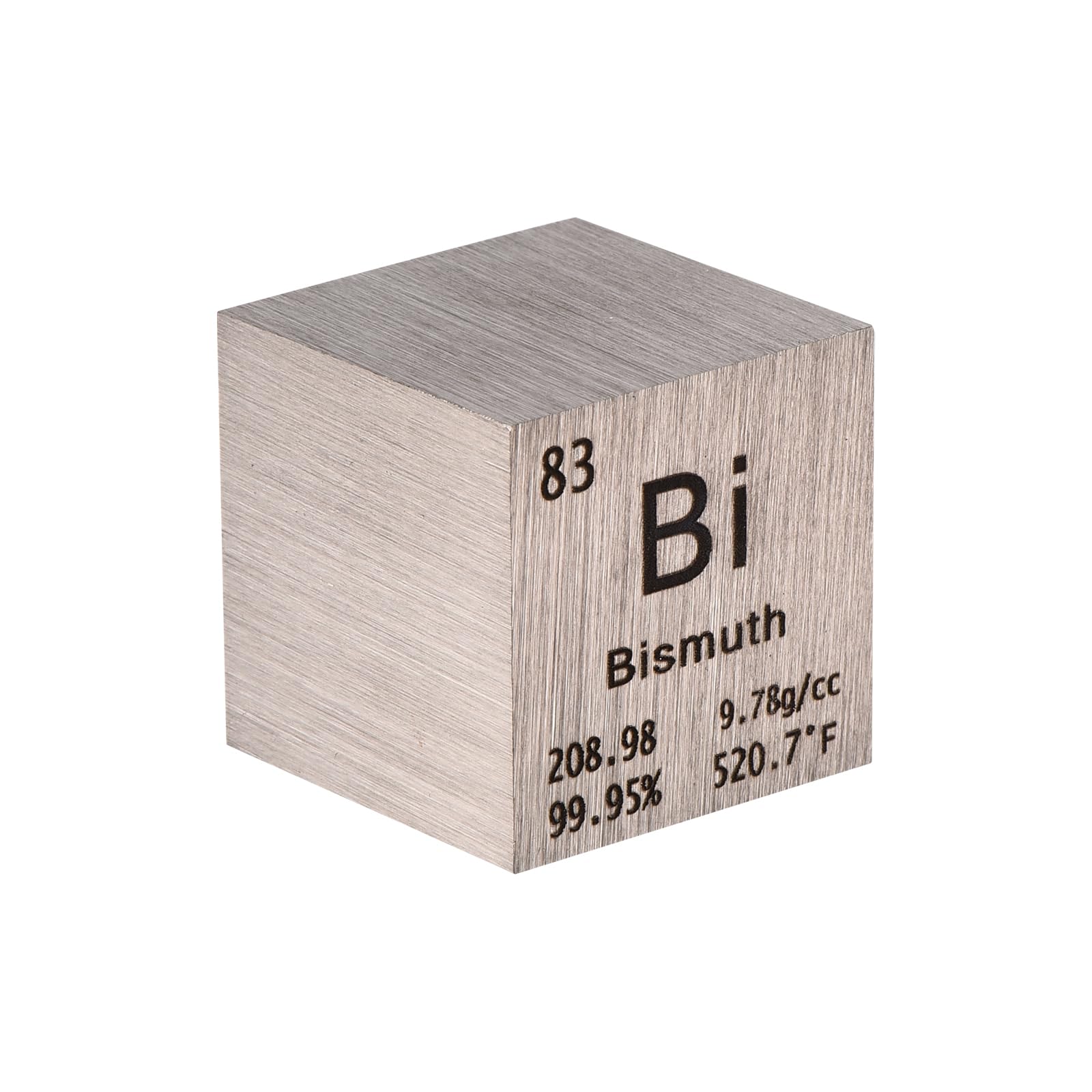 PATIKIL 1 Inch Bismuth Cube Metal Element High Density Block Pure Periodic Magnesium Block for Element Collections Teacher Lab Scientific Experiment, 25.4 mm