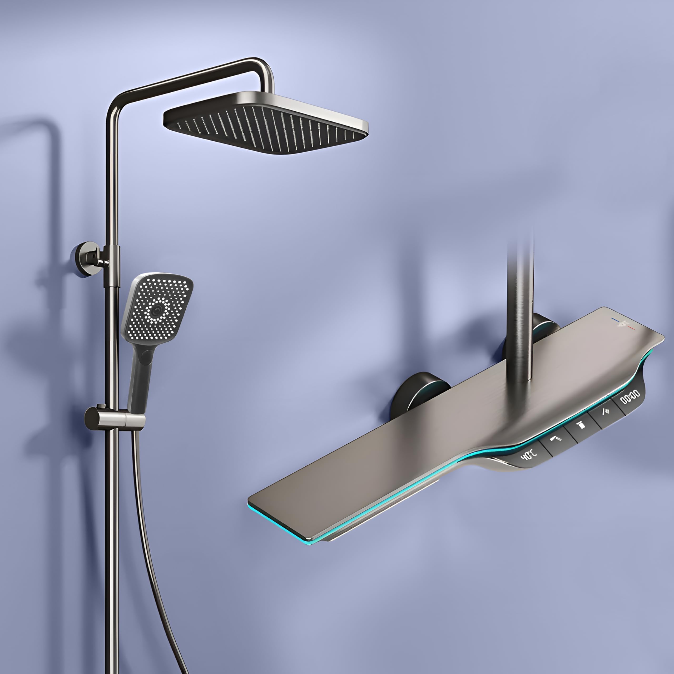 Plantex Shower Panel for Bathroom/Thermostatic LED Shower Panel Full Set with Temperature Display and Piano Switches/Digital Shower Set with Hand Shower, Health Faucet & Shower Head - (NCZSP-03) (B0DDPZ5Z4M) Amazon Price History, Amazon Price Tracker