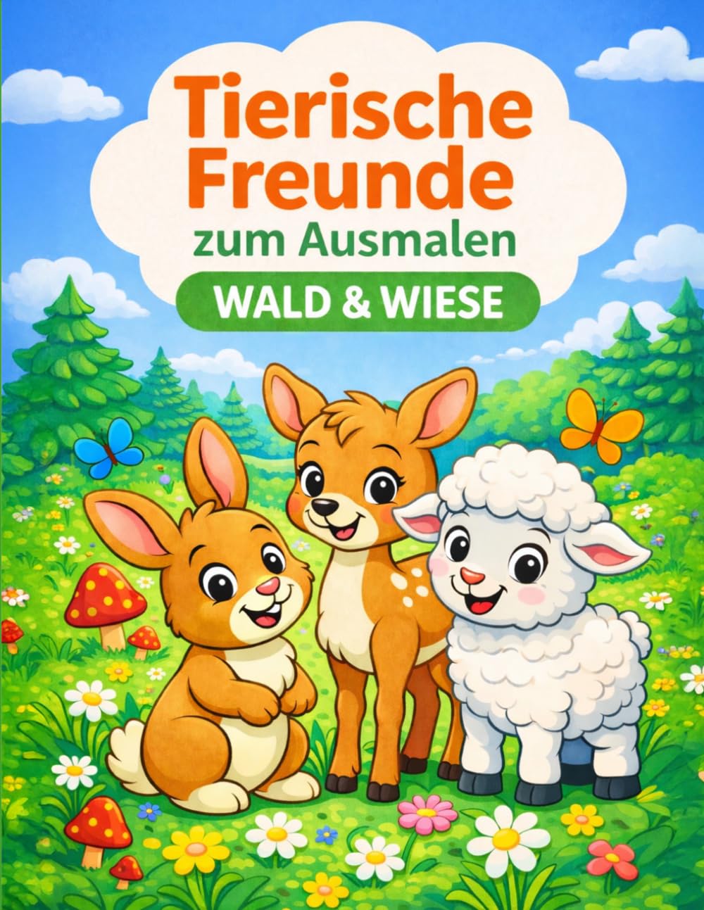 Tierische Freunde zum Ausmalen Wald & Wiese