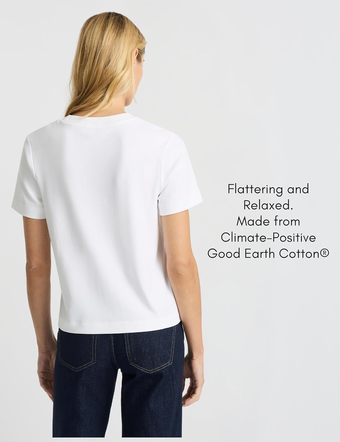 Women’s Good Earth Cotton® Box Cut T-Shirt – Australian-Grown Cotton, Relaxed Fit, Cropped Length, Crew Neck - Image 3