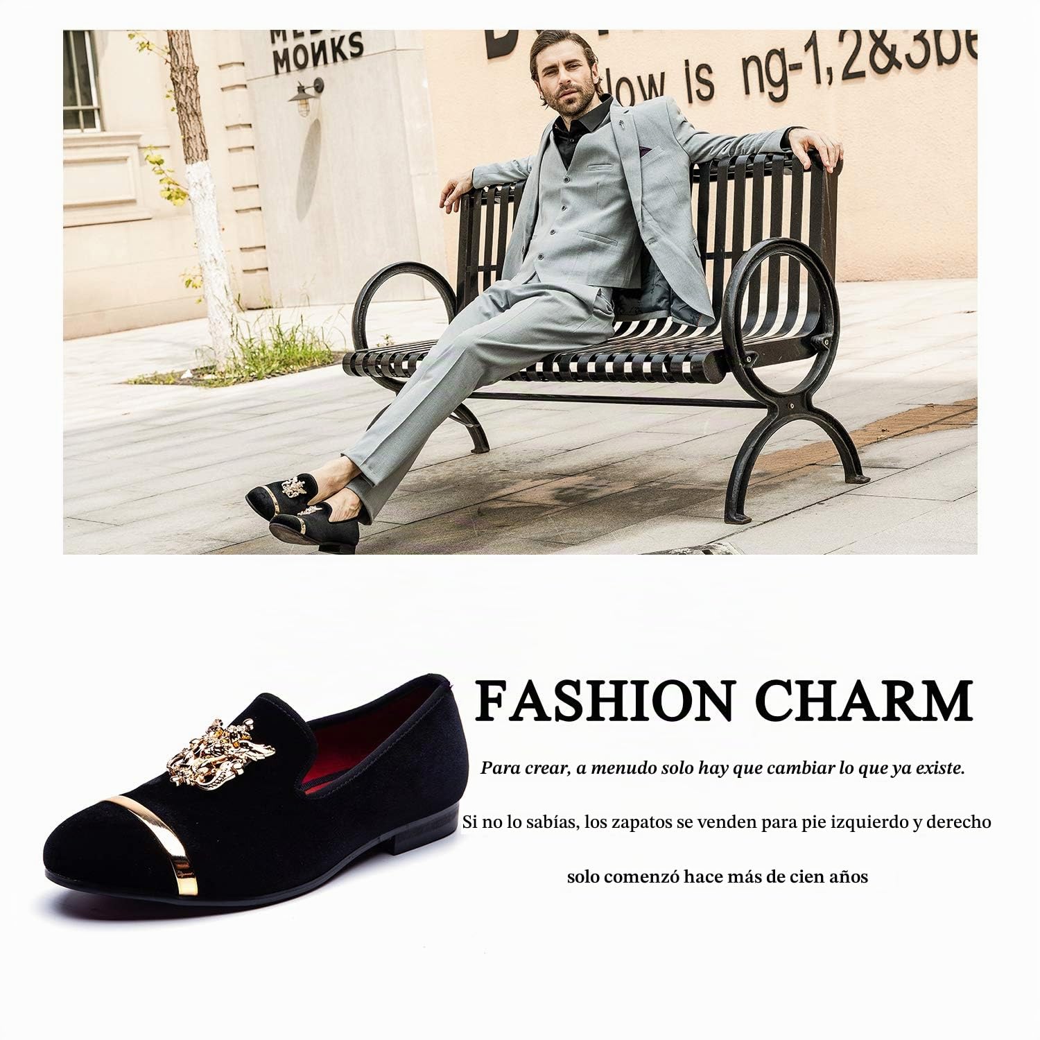 JITAI Mocasines Clásicos De Piel para Hombre De Zapatos Casuales De Boda Y Mocasines para Hombre