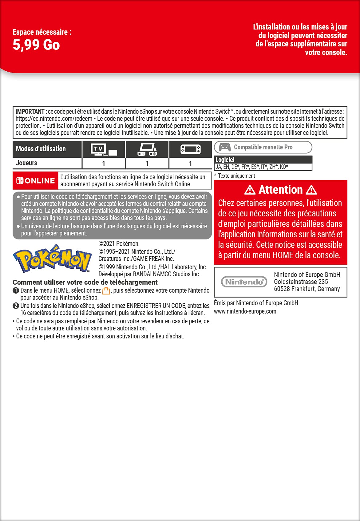 New Pokémon Snap Standard | Nintendo Switch – Code jeu à télécharger